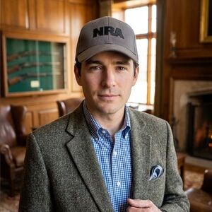 NRA-ILA Embroidered Adjustable Baseball Cap - Gray